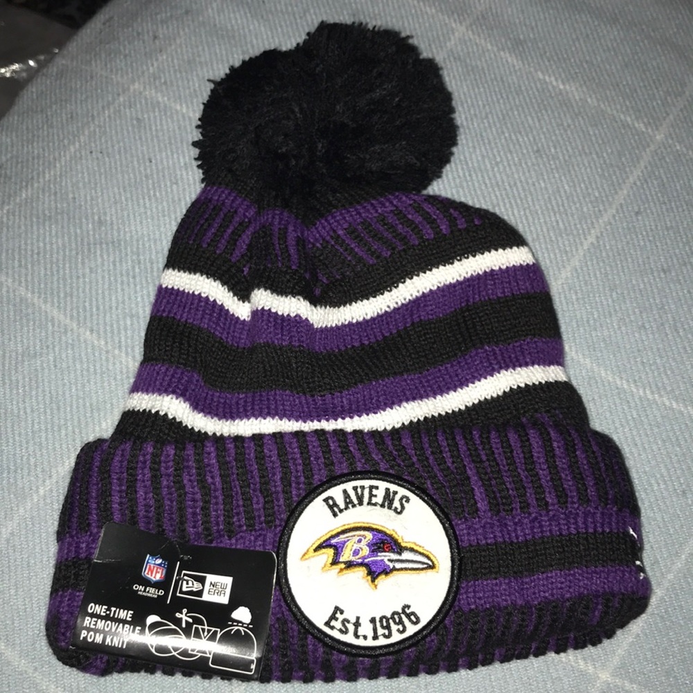 Baltimore Ravens NFL New Era Winter Knit Pom
